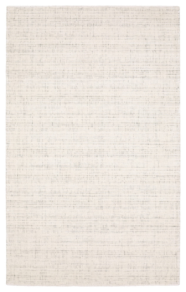 Cayden Textural Stripe Wool Blend Ivory/ Grey Hand-tufted Rug 8' x 10'
