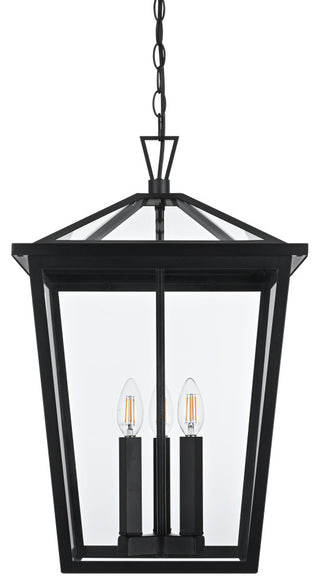 Home Living 14" Outdoor Pendant, Black