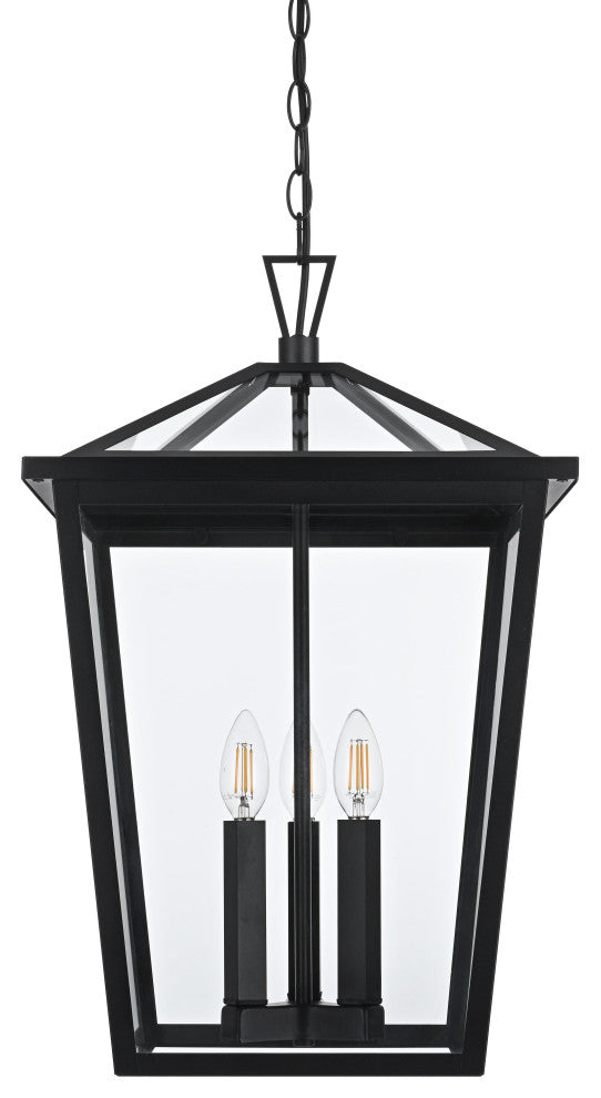 Home Living 14" Outdoor Pendant, Black