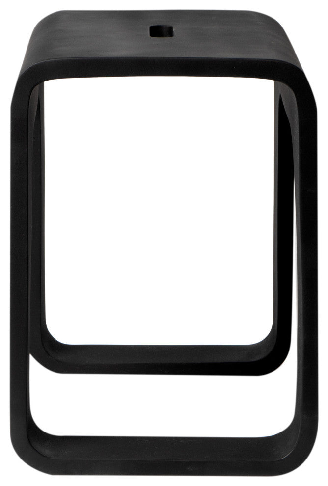 Alfi Brand Black Matte Solid Surface Resin Bathroom / Shower Stool