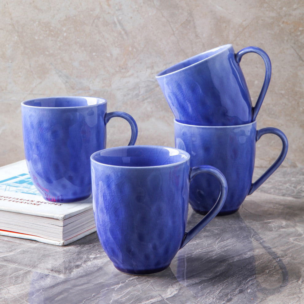 Stone Lain Constance Porcelain 16 Piece Dinnerware Set, Blue
