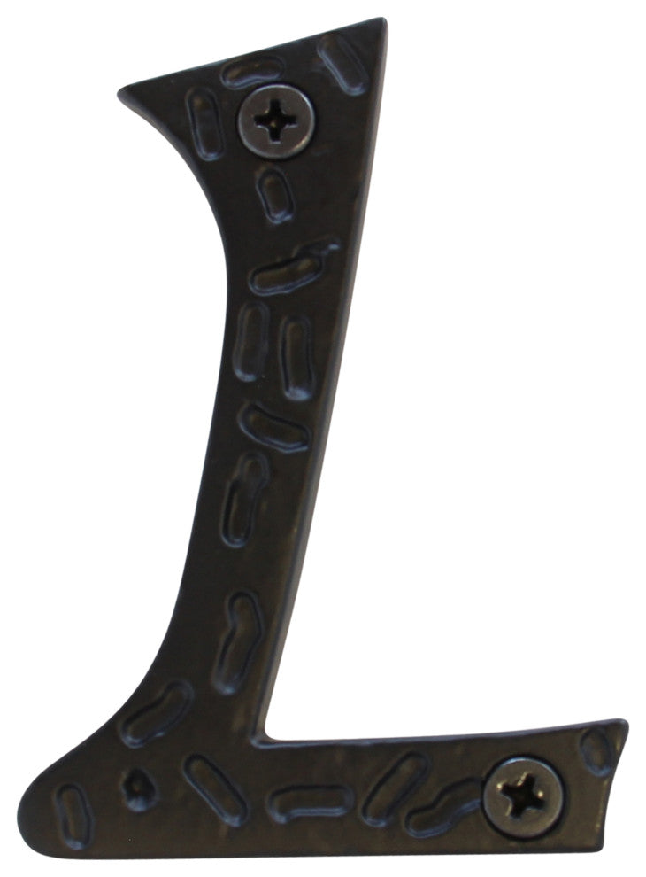 RCH Hardware Iron Rustic Country House Letter, 3", Black, L
