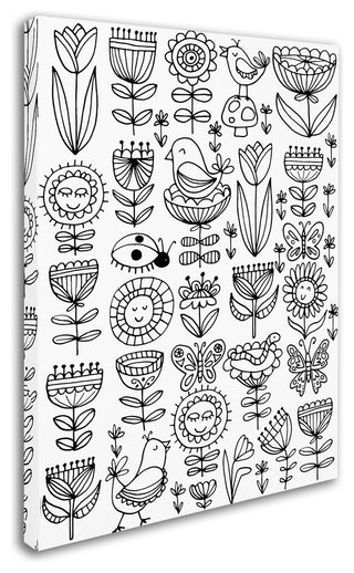 Elizabeth Caldwell 'Birds And Flowers' Canvas Art, 14x19