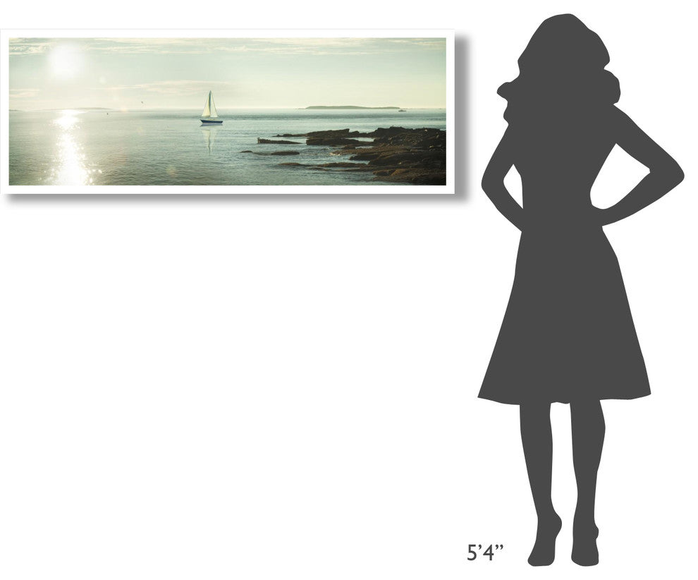 "Evening Sail" Digital Paper Print by Sue Schlabach, 56"x20"