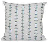 Jodhpur Stripe, Stripe Print Pillow, Teal, 20"x20"