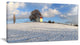 Winter Landscape with Chapel, Landscape Canvas Art Print, 32"x16"