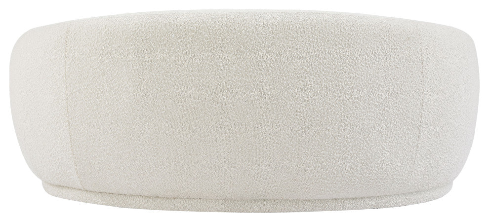 Hyde Boucle Fabric Upholstered, Cream, Loveseat