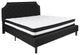 King Size Tufted Platform Bed, Black With Pocket Spring Mattress
