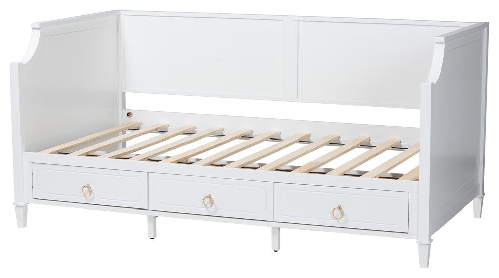 Cloe White 3-Drawer Daybed, Twin