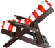 Folding and Reclining Siesta Chair, Poly Lumber, Tudor Brown, Cabana Flame