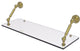 Dottingham 24" Floating Glass Shelf, Satin Brass