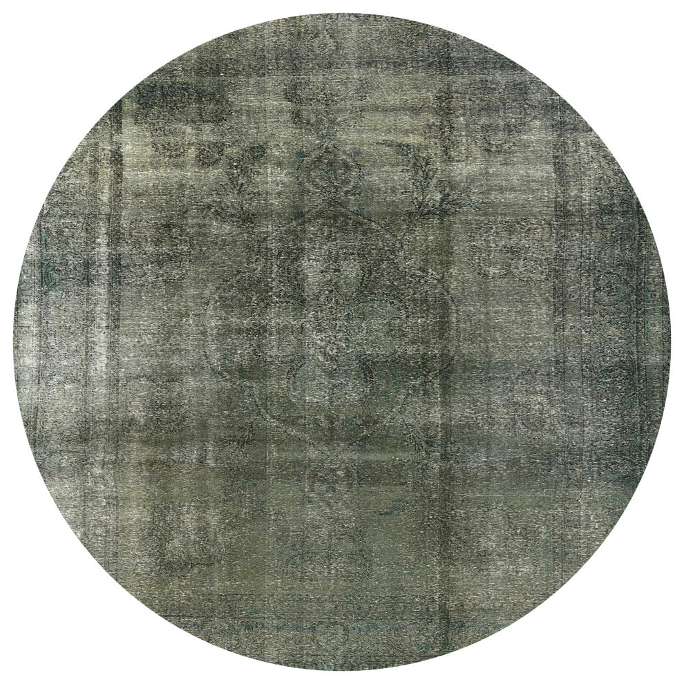 Ahgly Company Indoor Round Mid-Century Modern Area Rugs, 4' Round