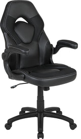 Gaming Chair Racing Office Ergonomic Computer PC Chair, Black Leather
