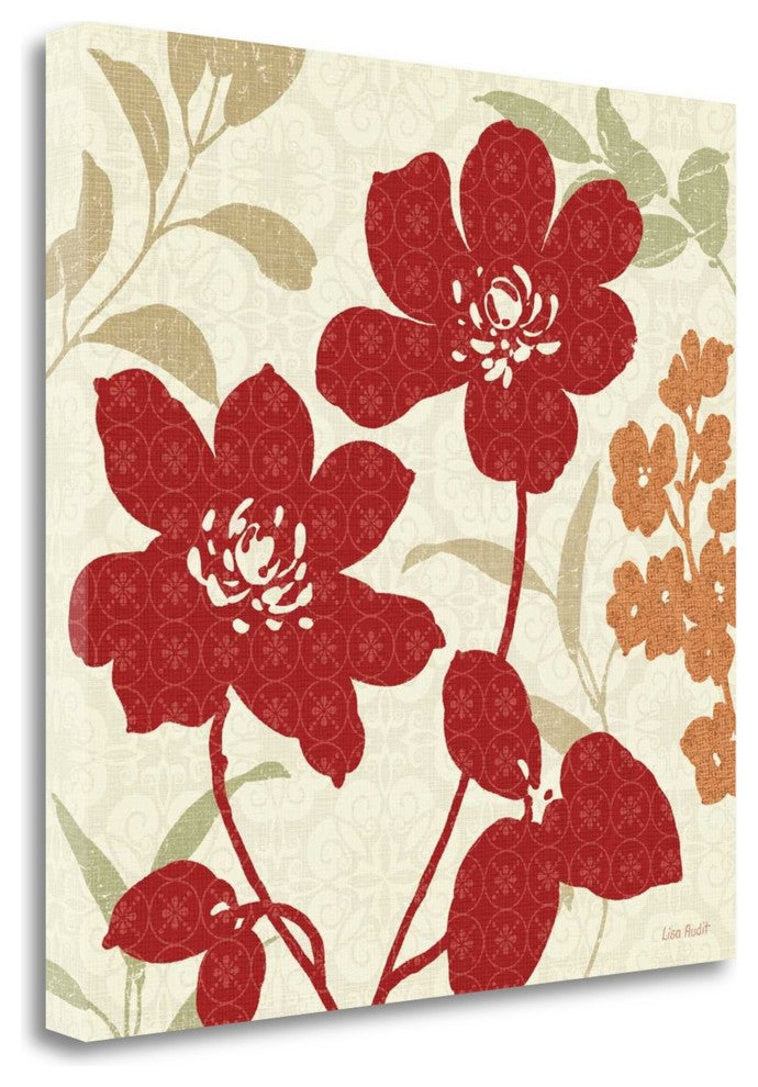 "Floral Shadows I" By Lisa Audit, Giclee Print on Gallery Wrap Canvas