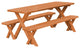 Pressure Treated Pine Cross Leg Picnic Table with Benches
