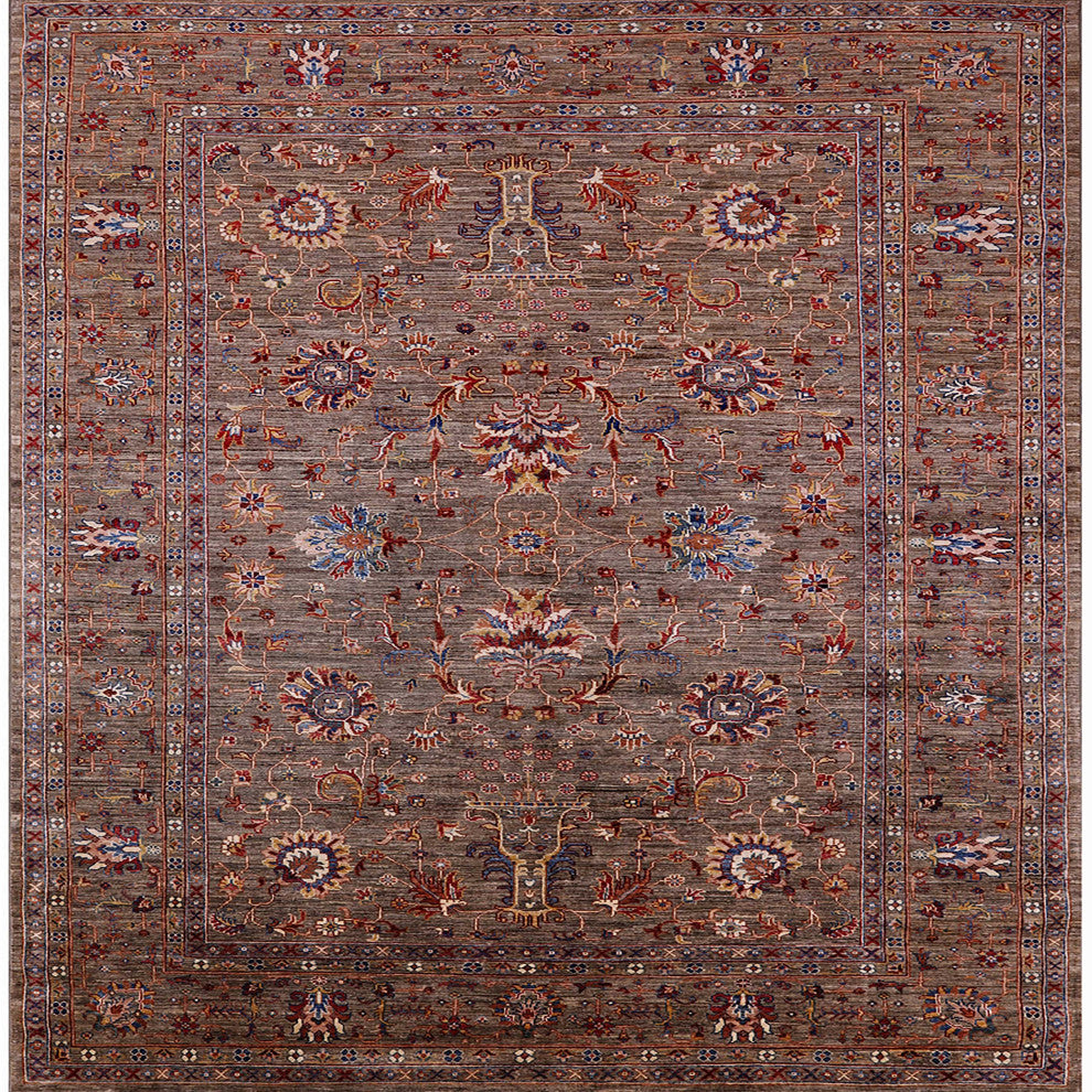 Ahgly Company Indoor Square Mid-Century Modern Area Rugs, 8' Square