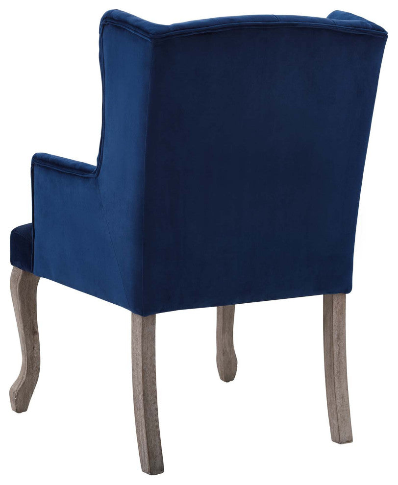Side Dining Chair, Set of 2, Velvet, Blue Navy, Modern, Cafe Bistro Restaurant