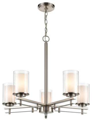 Huderson Collection 5-Light 26" Brushed Nickel Chandelier