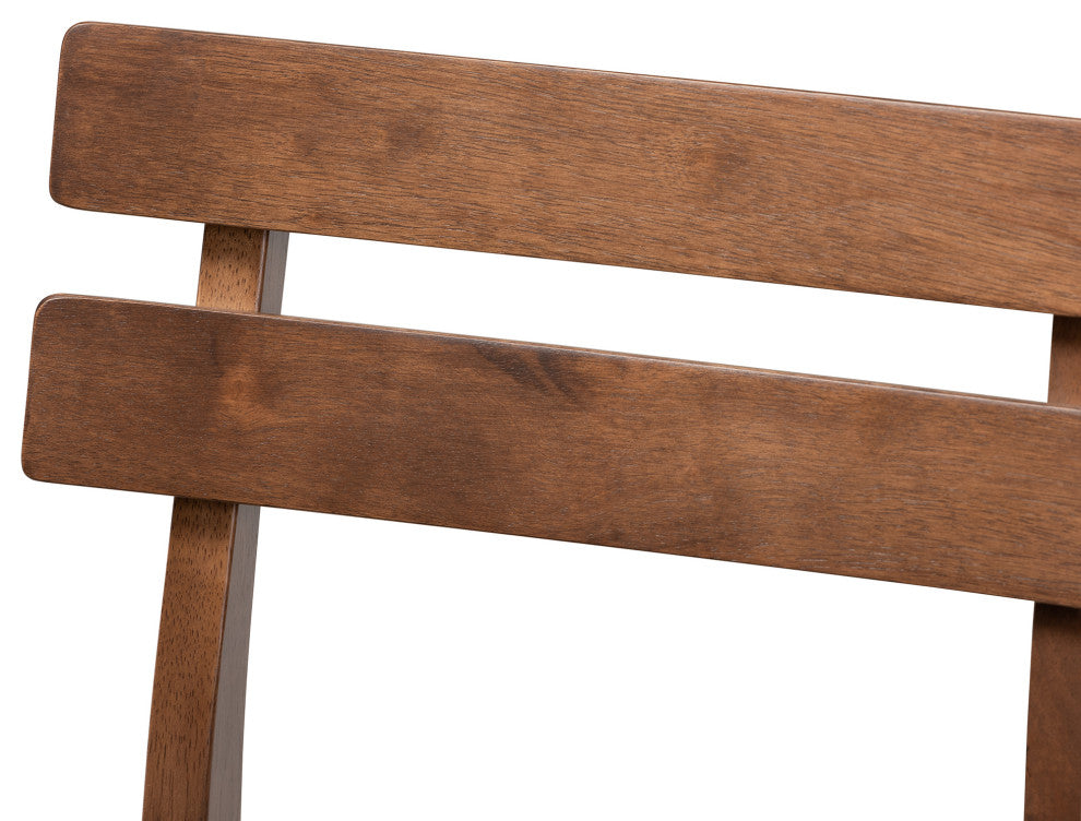 Clermiston Light Gray Fabric Walnut 2-Piece Wood Counter Stool Set