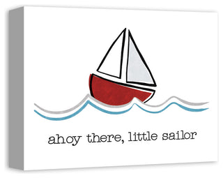 Ahoy There, Little Sailor 11x14 Canvas Wall Art