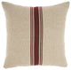 Nourison Home 20"x20" Mina Victory Linen Stripe Maroon Natural Throw Pillows