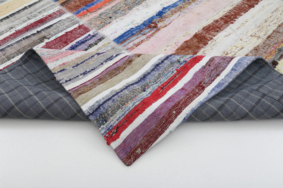 Rug N Carpet - Handmade Turkish 8' 0'' x 9' 11'' Rustic Patchwork Kilim Rug