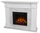 Catania Modern / Contemporary Electric Fireplace in White Marble