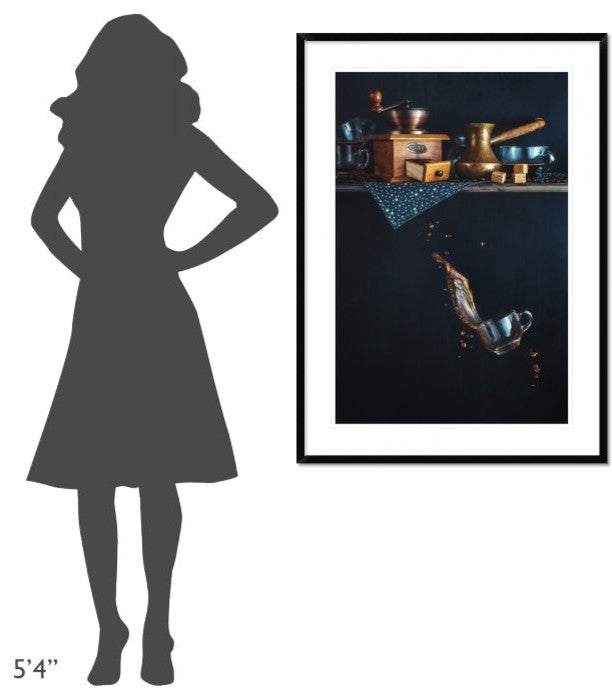 "Coffee From The Top Shelf" Framed Digital Print by Dina Belenko, 32x44"