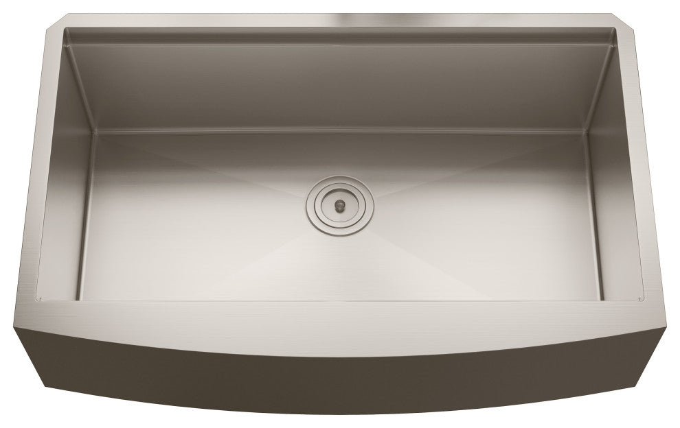 Sinber Single Bowl Kitchen Sink with 304 Stainless Steel Satin Finish, 33"x21" Workstation, Apron/Farmhouse