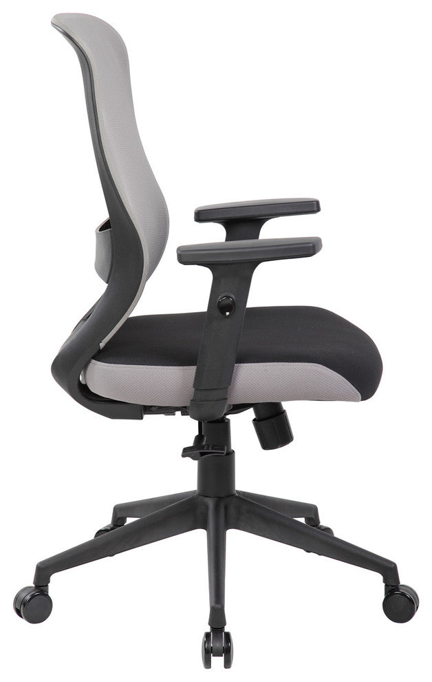 Mid-back Mesh Office Chair With Adjustable Lumbar Support and Armrests, 8196