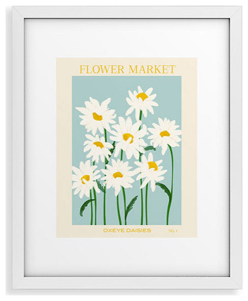 Gale Switzer Flower Market Oxeye Daisies Framed Art Print, 13x19"