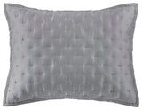 Lyocell Quilt Pillow Sham Set, 2 Piece, Gray, King