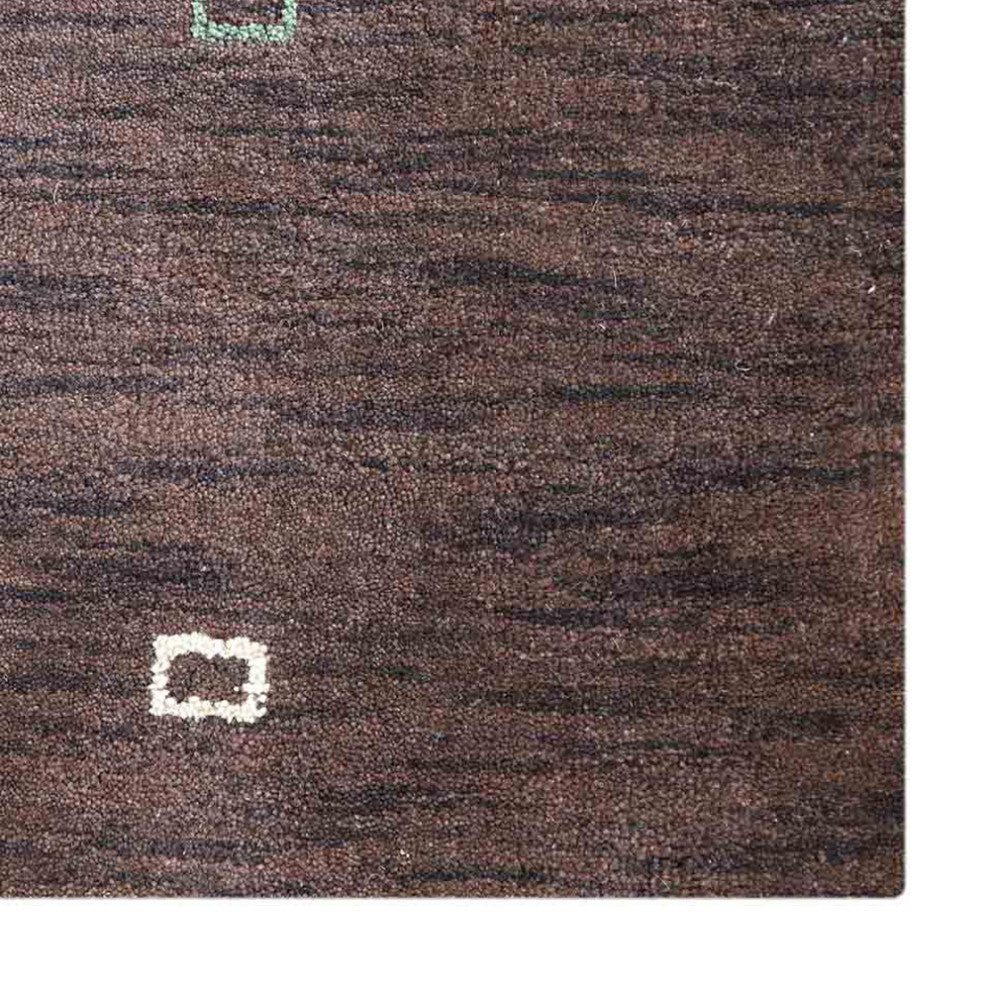 HAND KNOTTED LOOM WOOL ECO-FRIENDLY AREA RUGS - Rectangle, Brown, Contemporary