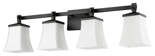 4 Light 33.25" Matte Black Vanity Light