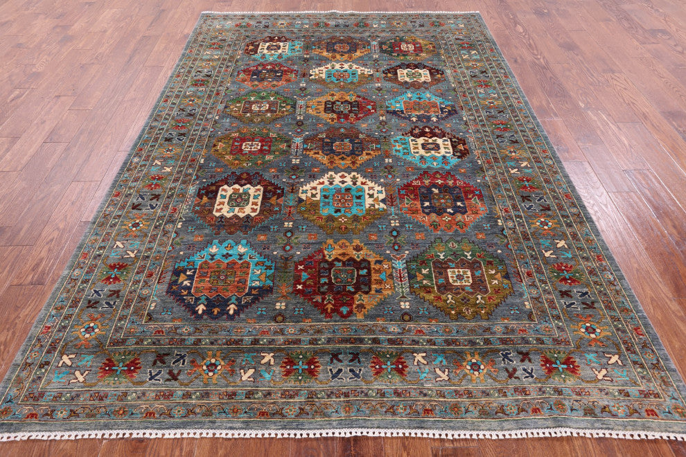 Fine Turkmen Handmade Rug 6' 6" X 9' 4" - Q12493