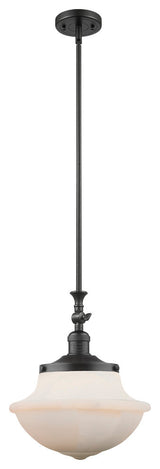 Large Oxford 1-Light Mini Pendant, Matte Black, Matte White