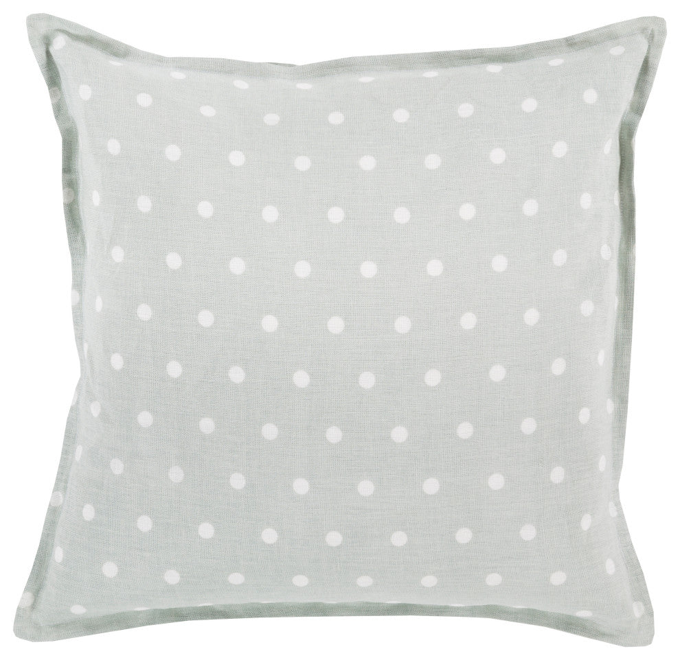 Surya Polka Dot PD-007 18"x18" Pillow Kit, Cream/Light Gray