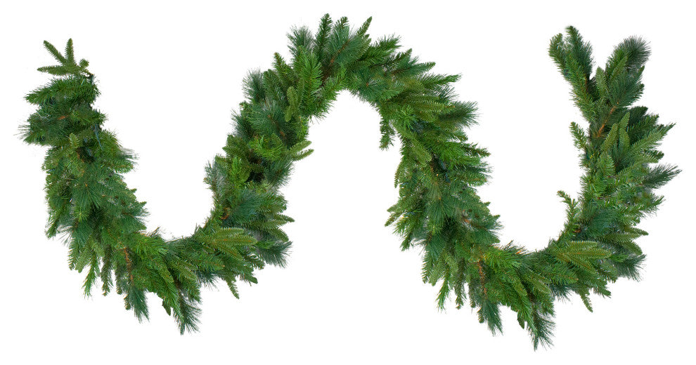 9'x14" Mixed RoseMary Emerald Angel Pine Artificial Christmas Garland, Unlit