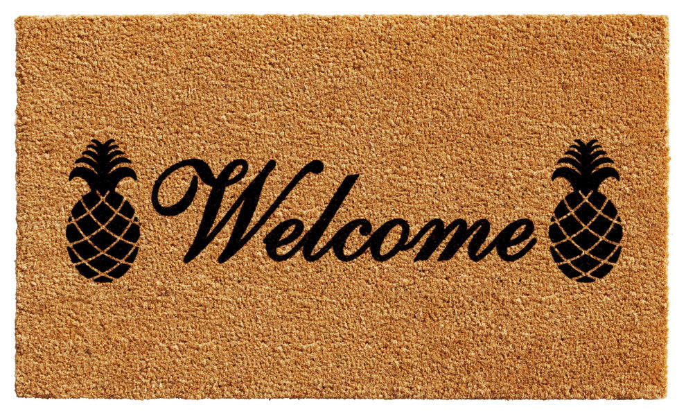 Welcome Pineapples Doormat, 17"x29"