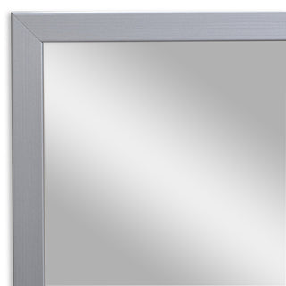 Ellis Framed Wall Mirror, Satin Nickel, 20"x54"