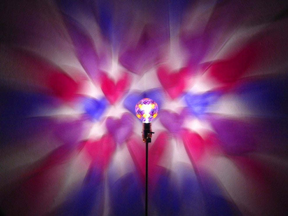 Hearts Bulb, Pink And Purple