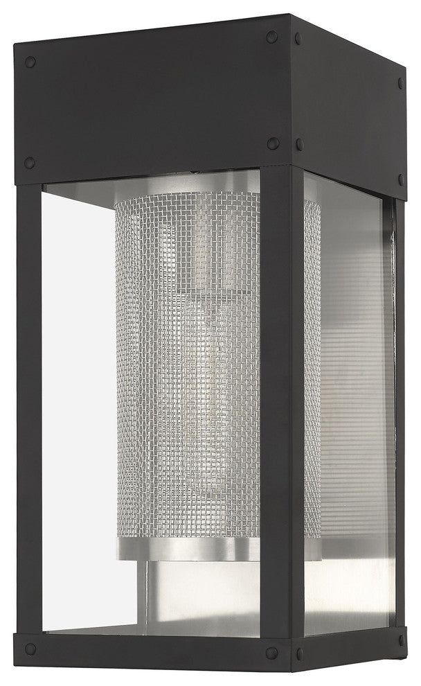 Contemporary Black Outdoor Wall Lantern