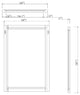 22"x32"  Wall Mirror, White
