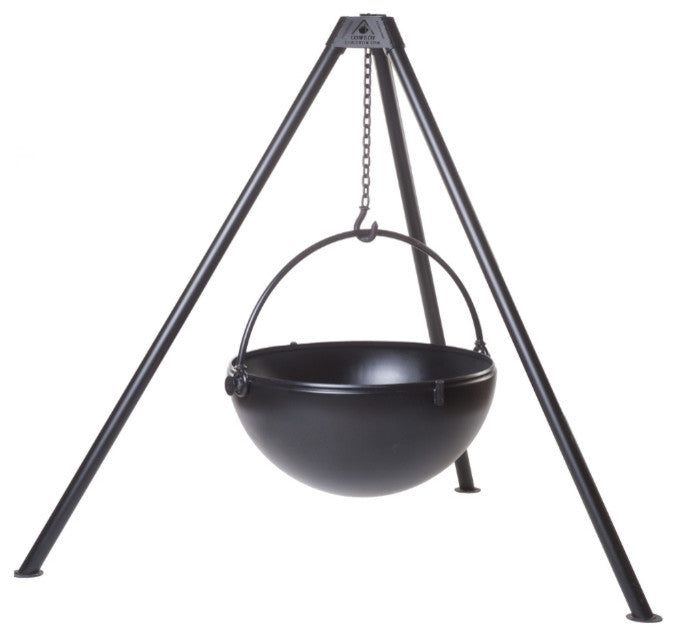 The Wrangler Cast Iron Fire Pit With Tripod by Cowboy Cauldron
