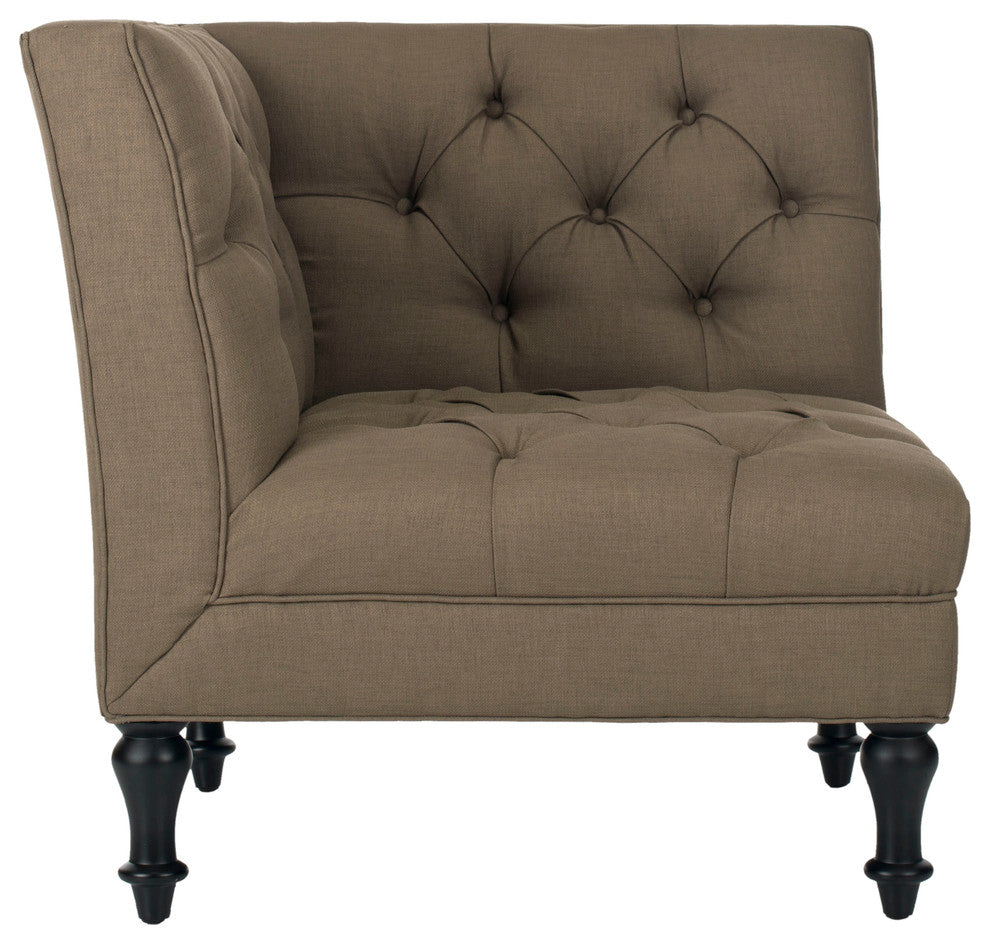 Safavieh Jack Tufted Corner Chair, Olive, Black
