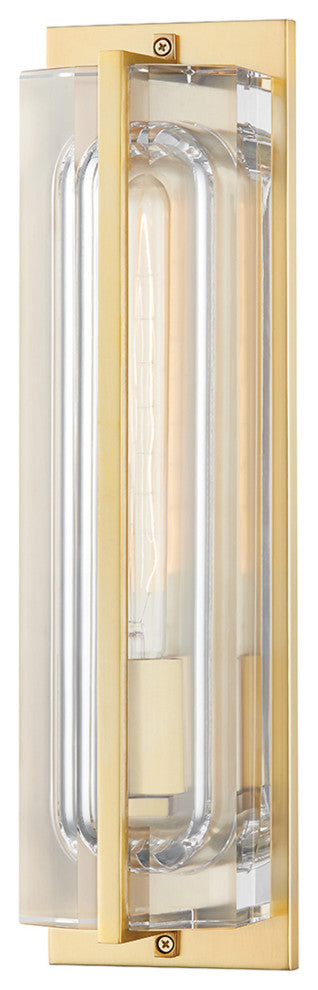 Hawkins 1-Light Wall Sconce, Aged Brass