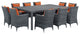 Canvas Tuscan Summon 11 Piece Outdoor Patio Sunbrella Dining Set