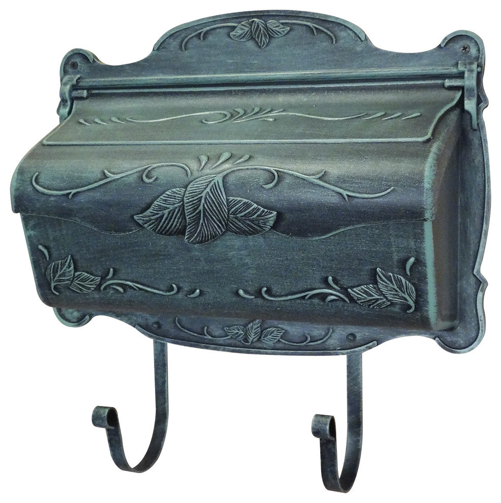 Floral Horizontal Mailbox, Verde Green