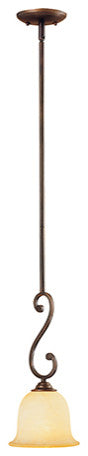 Millennium Lighting Courtney Lakes 1-Light Mini-Pendant in Rubbed Bronze