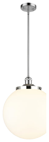 Beacon Pendant, Polished Chrome, Matte White